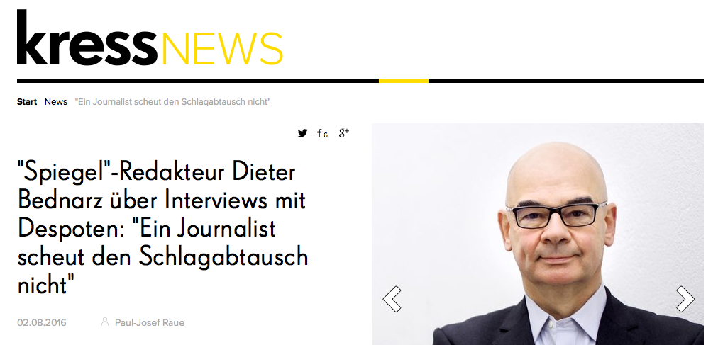 Dieter Bednarz – Rezension der kressNews